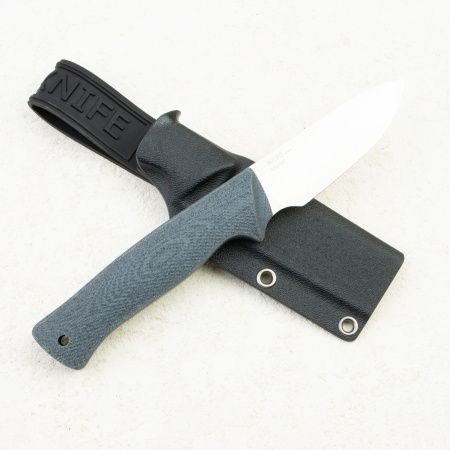 Нож OWL Ulula S F, N690 Cryo, Micarta Jeans Gray, Kydex