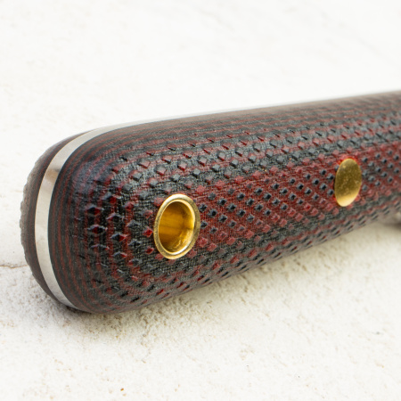 Нож Южный Крест Кефарт mini, VG10, Конвекс, Микарта Красно-Черная, Насечка