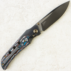 Нож WE Knife WE-Guthrie, Polished Gray, CPM 20CV, Titanium/FatCarbon Fiber Inlay Handle, WE23072B-3 Нож WE Knife WE-Guthrie, Polished Gray, CPM 20CV, Titanium/FatCarbon Fiber Inlay Handle, WE23072B-3