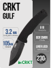 Нож CRKT Gulf, RJM Tactical Design, 8Cr13MoV, G10 Black, 2795