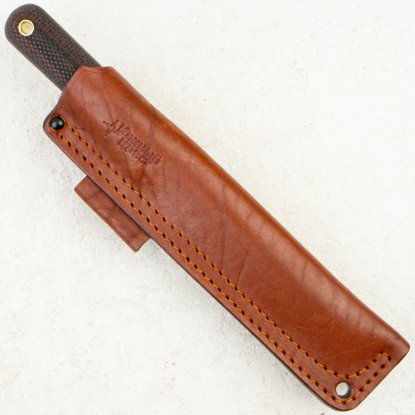 Нож Южный Крест Кефарт L, VG-10, Convex, Micarta Black/Red, Насечка