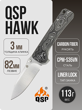 QSP Hawk — Карбон с алюминиевой фольгой · QS131-R