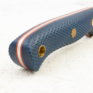 Нож Южный Крест Шершень L, CPR, Конвекс, Микарта Синяя, Насечка Нож Южный Крест Шершень L, CPR, Конвекс, Микарта Синяя, Насечка - купить в интернет-магазине Blademan