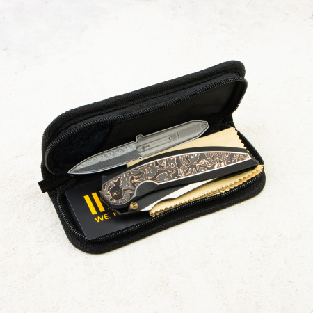Нож WE Knife Quinseris, Satin M390, Titanium Black with Carbon Copper Inlay Handle, WE23093-1 Нож WE Knife Quinseris, Satin M390, Titanium Black with Carbon Copper Inlay Handle, WE23093-1