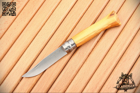 Нож Opinel №6, Нержавеющая сталь, Оливковое дерево, Коробка - купить в интернет-магазине Blademan