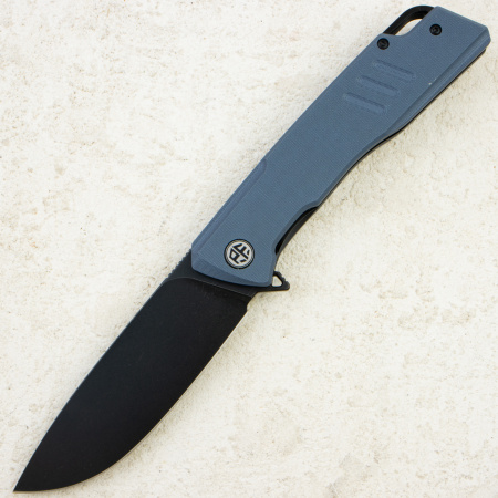 Нож Petrified Fish Loco, D2, Black Stonewash,G10 Blue Handle, PFB02BDW