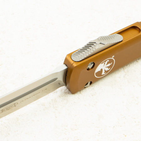 Нож Microtech Ultratech Tanto, Satin, M390, Aluminum Tan, 123-4 TA Нож Microtech Ultratech Tanto, Satin, M390, Aluminum Tan, 123-4 TA