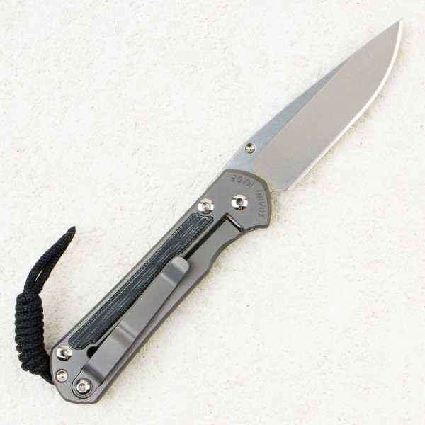 Нож Chris Reeve Small Sebenza 31 Inlay, Glass Blasted CPM MagnaCut, Titanium/Black Canvas Micarta Handle, S31-1652