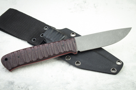 Нож Apus Knives Raider mini, N690, G10 Red-Black, Kydex Classic - купить в интернет-магазине Blademan