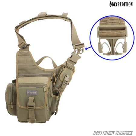 Тактическая сумка MAXPEDITION Fatboy Versipack 2.5L, Khaki, 0403K Тактическая сумка MAXPEDITION Fatboy Versipack 2.5L, Khaki, 0403K