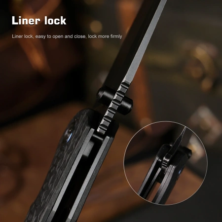 Нож Remette Cool Whale, 14C28N, G10 Black Handle, RTCL-G2