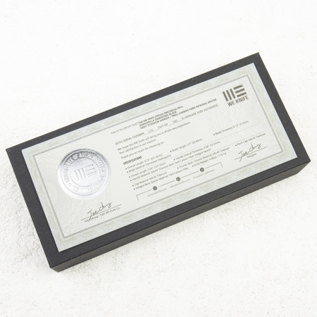 Нож WE Knife Ziffius, Damasteel (Hakkapella), Titanium/Twill Carbon Fiber. LIMITED EDITION - купить в интернет-магазине Blademan