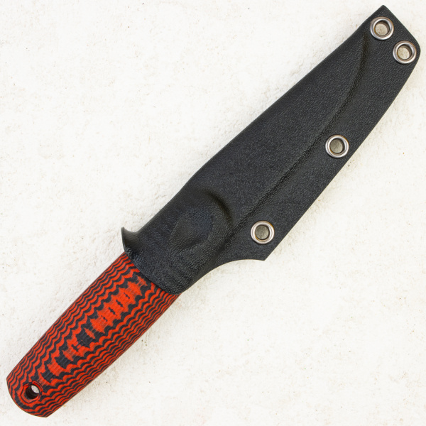 Нож OWL North XS F, CROMAX Cryo, G10 Black/Red, Kydex