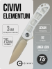 Нож CIVIVI Elementum, Satin, D2, Clear Lexan Handle, C907A-7