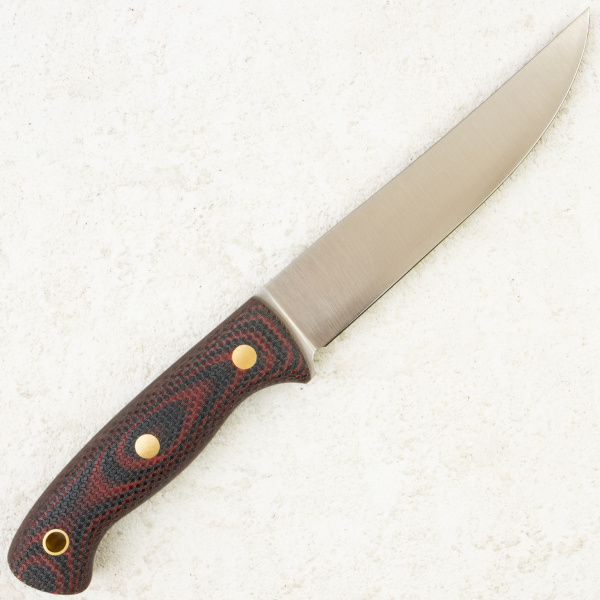 Нож Южный Крест Meat Master, Elmax, Micarta Black/Red, Насечка, 241