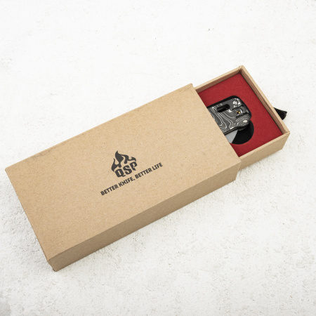 Нож QSP Penguin PLUS, 20CV, Aluminum Foil Carbon Fiber/Titanium, QS130XL-D1