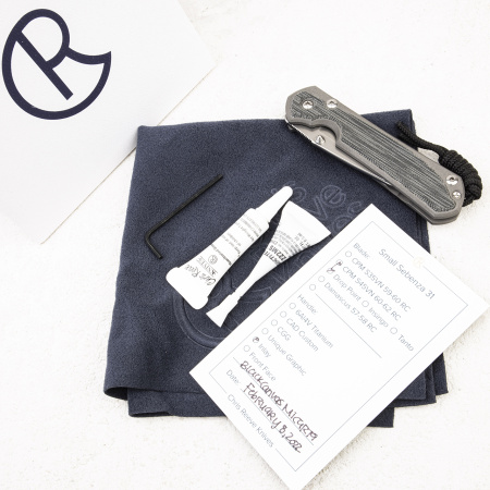 Нож Chris Reeve Small Sebenza 31, S45VN, Titanium/Black Canvas Micarta - купить в интернет-магазине Blademan