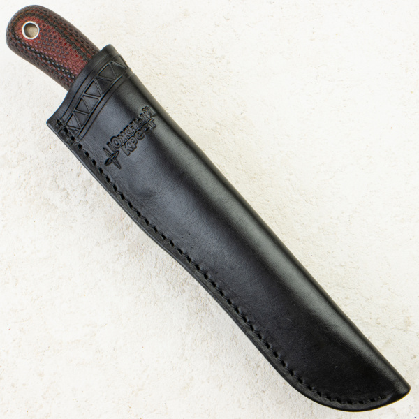 Нож Южный Крест Фил, Elmax, Micarta Black/Red, Насечка, 254.2254.Elmax