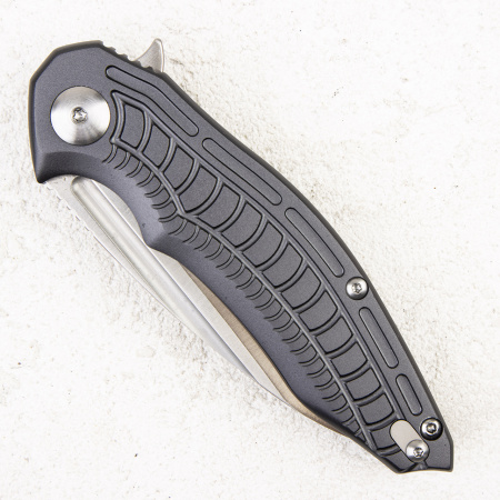 Нож Brous Blades Bionic Flipper, D2 Satin, Aluminium Silver, BRB49