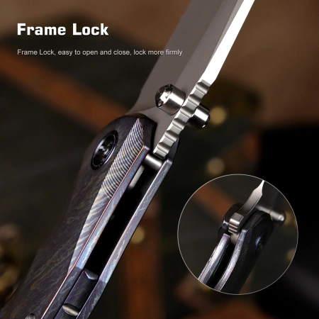 Нож Remette Cool Whale, M390, Titanium Fire-Textured Handle, RTCL-T3