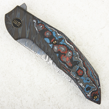 Нож WE Knife Merata, Damasteel, Titanium Tiger Stripe /Nebula Fat Carbon Fiber. LIMITED EDITION Нож WE Knife Merata, Damasteel, Titanium Tiger Stripe /Nebula Fat Carbon Fiber. LIMITED EDITION - купить в интернет-магазине Blademan
