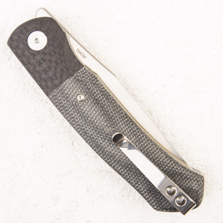 Нож QSP Gannet, 154CM, Carbon Bolster/Linen Micarta Black - купить в интернет-магазине Blademan