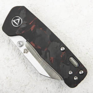 Нож QSP Penguin MINI, 14C28N, Shredded Carbon Fiber Red - складной туристические ножи из стали Нож QSP Penguin MINI, 14C28N, Shredded Carbon Fiber Red - складной туристические ножи из стали