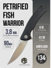 Нож Petrified Fish Warrior, Satin, K110, G10 Black Handle, PF949DS Нож Petrified Fish Warrior, Satin, K110, G10 Black Handle, PF949DS