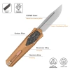 Нож Remette Swordfish Drop-Point, S35VN, Titanium Bronze/Carbon Black Inlay Handle, ZL103D9