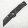 Нож QSP Penguin MINI, 14C28N Black, Shredded Carbon Fiber Blue - купить в интернет-магазине Blademan