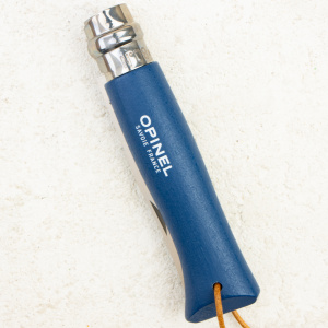 Нож Opinel №8 Trekking, 12C27, Wood Blue, Кожаный Чехол, 1891 Нож Opinel №8 Trekking, 12C27, Wood Blue, Кожаный Чехол, 1891