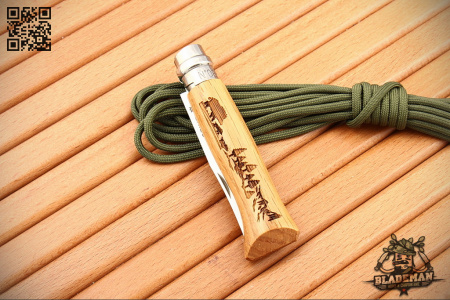 Нож Opinel №8, Нержавеющая сталь, Дуб, Гравировка кабан - купить в интернет-магазине Blademan