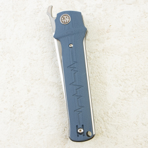 Нож Petrified Fish Tena, D2, Satin, G10 Gray/Blue Handle, PFB04GAS