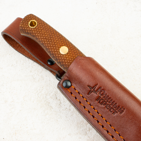 Нож Южный Крест Slender S, Elmax, Micarta Coyote, Насечка