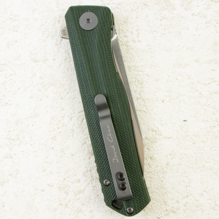 Нож Petrified Fish Forward, D2, Satin, Micarta Green Handle, PF818GRMS Нож Petrified Fish Forward, D2, Satin, Micarta Green Handle, PF818GRMS