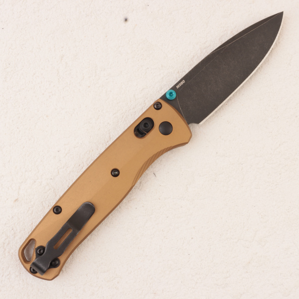 Нож Benchmade Bugout, M390, Burnt Brass Aluminum Handle, 535BK-07