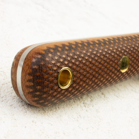 Нож Южный Крест Кефарт mini, VG10, Конвекс, Микарта Койот, Насечка