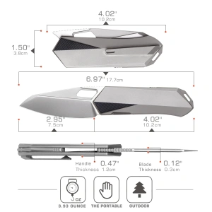 Нож Remette Woodpecker, M390, Titanium Gray Handle, RTWP-T Нож Remette Woodpecker, M390, Titanium Gray Handle, RTWP-T