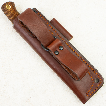 Нож Южный Крест Caribou L, Convex, Elmax, Micarta Coyote, Насечка, 253