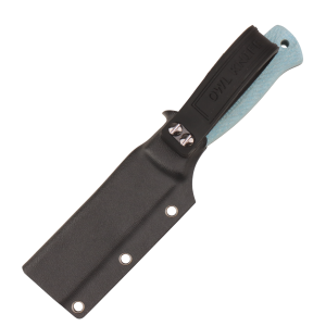 Нож OWL Hoot S, N690 Cryo, Micarta Jeans Blue Handle, Kydex