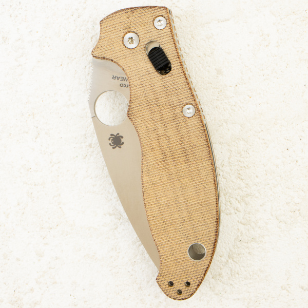 Нож Spyderco Manix 2, CPM Cru-Wear, Canvas Micarta Brown, C101MPCW2