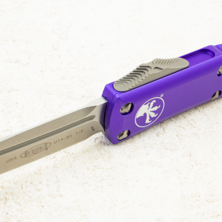 Нож Microtech UTX-85 Tanto, Stonewash, M390, Aluminum Purple, 233-10 PU Нож Microtech UTX-85 Tanto, Stonewash, M390, Aluminum Purple, 233-10 PU