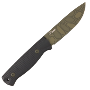 Нож HOT Knife Hoot, Cerakote Turtle Camo, D2, G10 Black Handle, Kydex