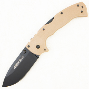 Нож Cold Steel 4-Max Scout, AUS-10A, Grive-Ex Tan, CS-62RQ-DTBK - складной туристические ножи из стали Нож Cold Steel 4-Max Scout, AUS-10A, Grive-Ex Tan, CS-62RQ-DTBK - складной туристические ножи из стали