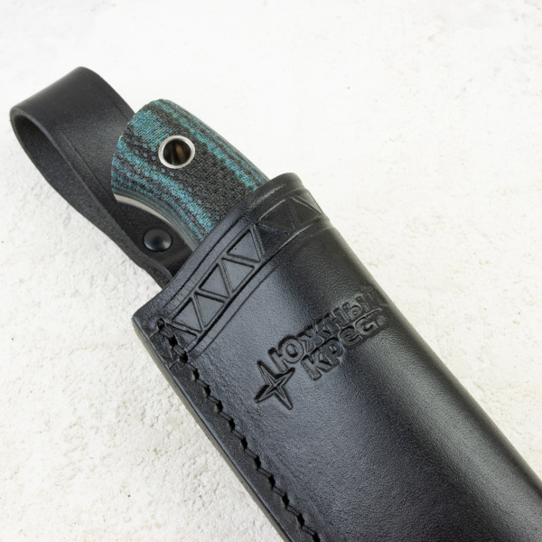 Нож Южный Крест F5, CPR, Micarta Black/Blue, Насечка