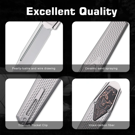 Нож Remette Swordfish Clip-Point, M390, Titanium Black/Orange Handle, ZL101A4