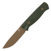 Нож HOT Knife Hoot, Cerakote Dark Earth, D2, Micarta Green Handle, Kydex