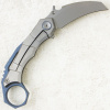 Нож WE Knife Tayra, Stonewashed, M390, Titanium Gray/Blue Handle, WE24069-2 Нож WE Knife Tayra, Stonewashed, M390, Titanium Gray/Blue Handle, WE24069-2