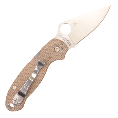 Нож Spyderco Para 3, CPM Cru-Wear, Canvas Micarta Brown Handle, C223MPCW
