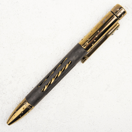 Ручка lion STEEL Nyala, Carbon Fiber, Gold